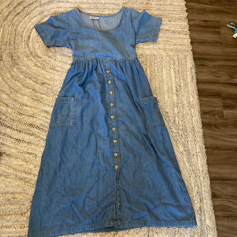 True Blue Denim Maxi Dress